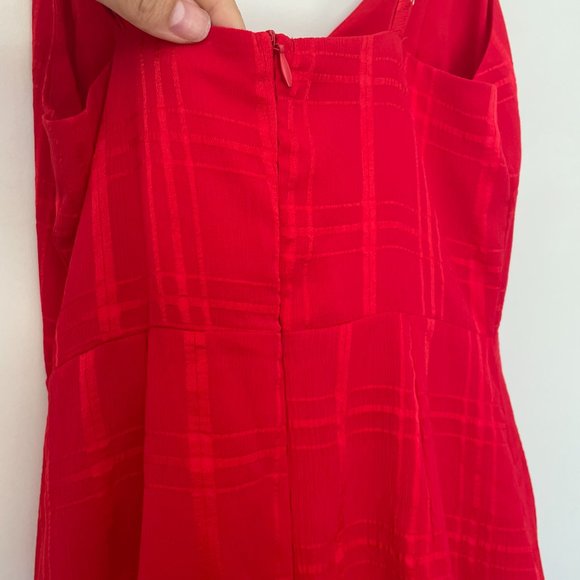 Ruffle Chiffon holiday Mini Red Dress Size XS - Picture 8 of 8